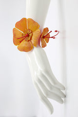 Plumeria Flower Bracelet made from recycled plastic water bottles