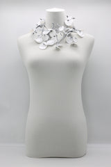 Aqua Water Lily Leaf Necklaces - Hand-painted - Long - Jianhui London