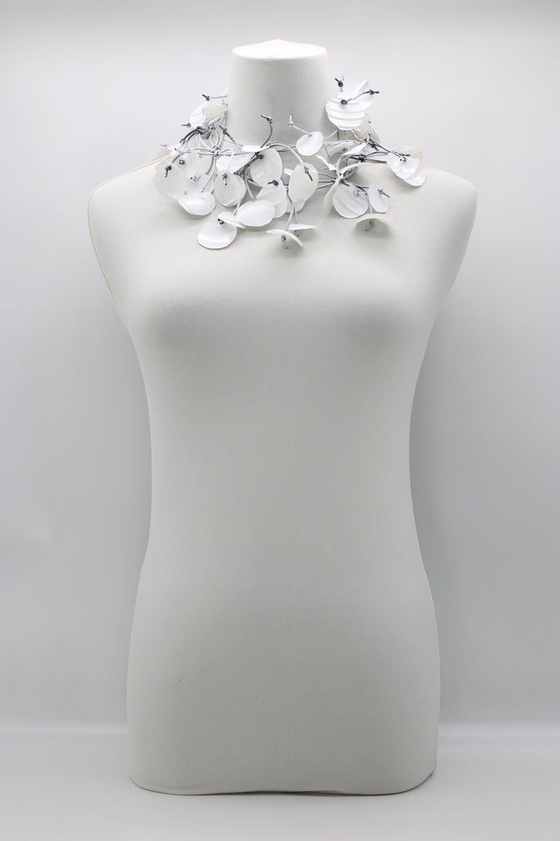 Aqua Water Lily Leaf Necklaces - Hand-painted - Long - Jianhui London