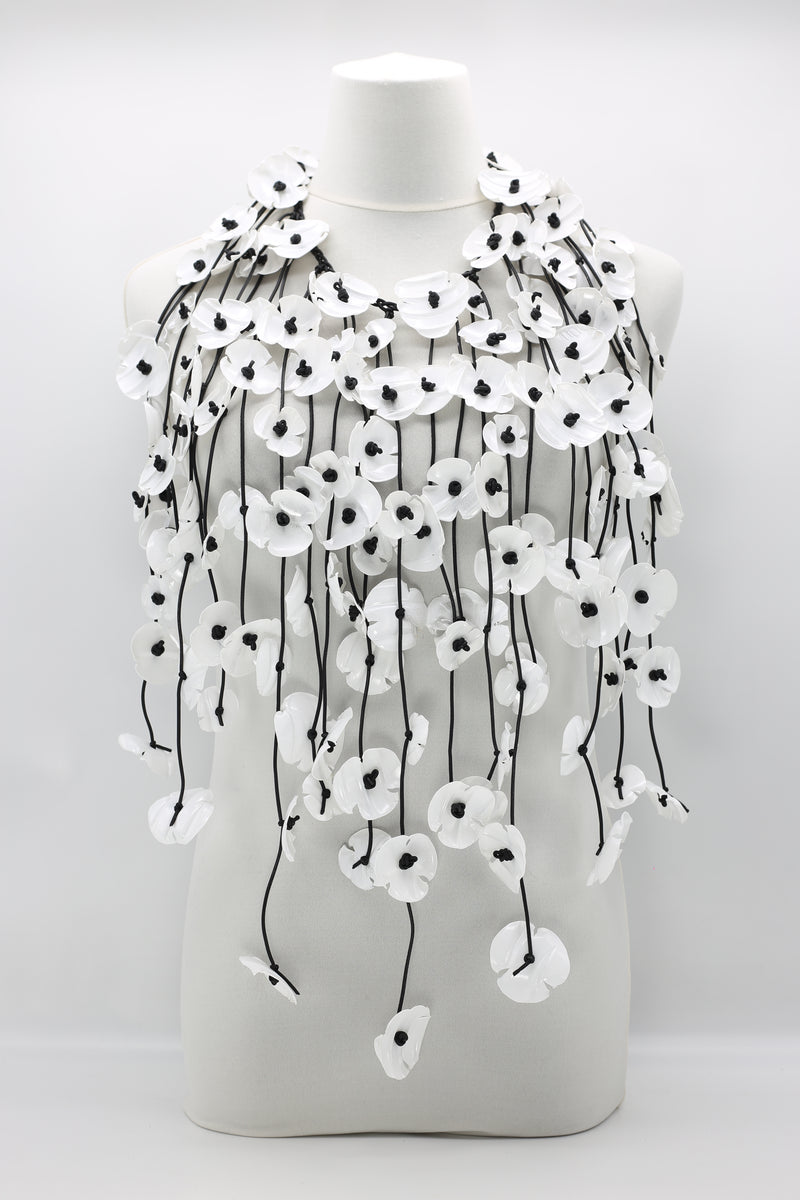 Big Poppy Cape Necklace-Made from Recycled Plastic Bottles - Jianhui London
