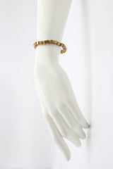 Recycled wood Cube shape beads minimalist classic Bracelet
