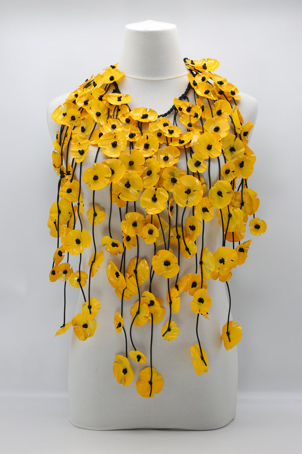 Big Poppy Cape Necklace-Made from Recycled Plastic Bottles - Jianhui London