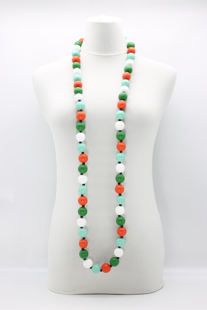 ROUND BEADS NECKLACES - 22MM MULTICOLOUR - Jianhui London