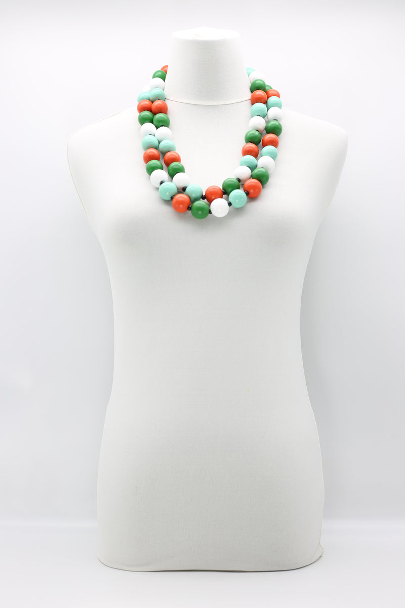 ROUND BEADS NECKLACES - 22MM MULTICOLOUR - Jianhui London