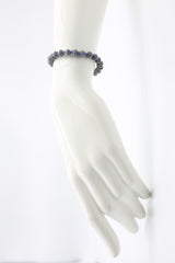 Recycled wood UFO shape beads minimalist classic Bracelet