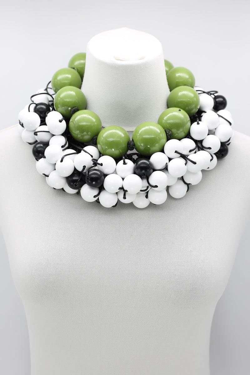Recycled Wooden Giant Beads and Berry Beads Set - Jianhui London