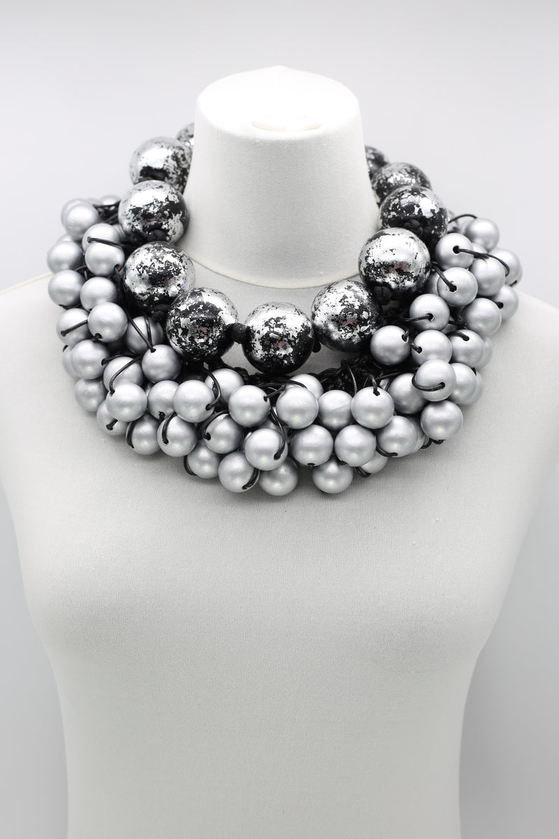 Recycled Wooden Giant Beads and Berry Beads Set - Jianhui London