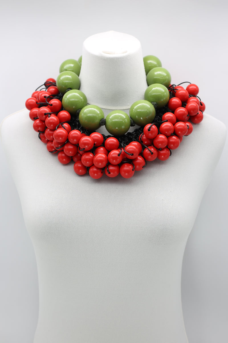 Recycled Wooden Giant Beads and Berry Beads Set - Jianhui London