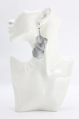 WATER LILY ON FISHING WIRE EARRINGS - RECYCLED PLASTIC BOTTLE - Jianhui London