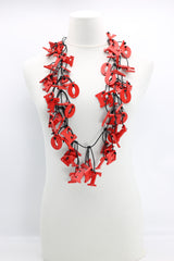 Handmade VOTE Letter Statement Necklace – Recycled Wood Bold Statement Jewelry