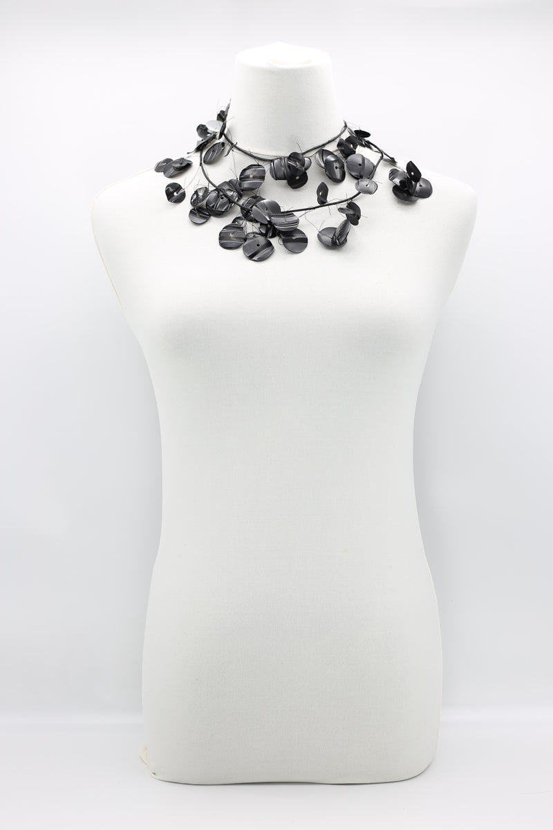 RECYCLED PLASTIC BOTTLE HANGING FLOWER BASKET NECKLACE - LONG - Jianhui London