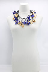 Handmade VOTE Letter Statement Necklace – Recycled Wood Bold Statement Jewelry - short