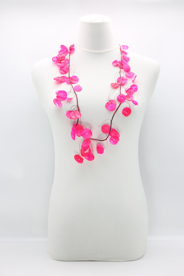 RECYCLED PLASTIC BOTTLE HANGING FLOWER BASKET NECKLACE - LONG - Jianhui London