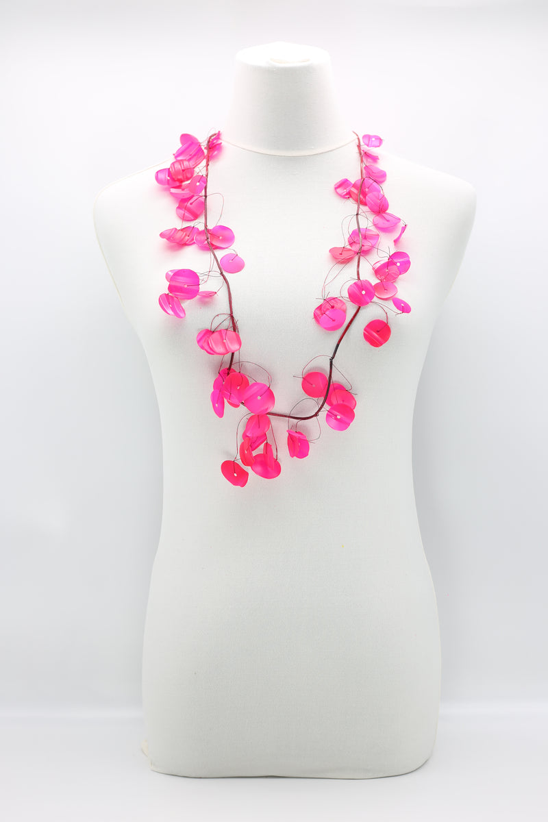 RECYCLED PLASTIC BOTTLE HANGING FLOWER BASKET NECKLACE - LONG - Jianhui London