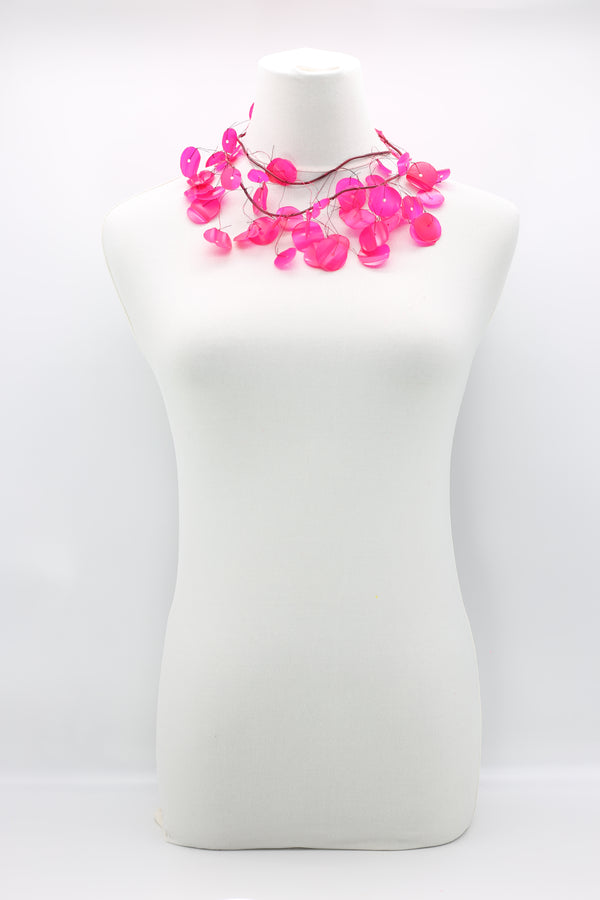 RECYCLED PLASTIC BOTTLE HANGING FLOWER BASKET NECKLACE - LONG - Jianhui London