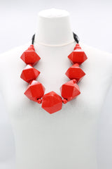 Recycled Wood Chunky Diamond Necklace – Ethical Fashion Jewelry