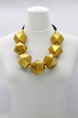 Recycled Wood Chunky Diamond Necklace – Ethical Fashion Jewelry