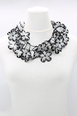 Eco-Friendly Handmade Poppy Necklace | Recycled Plastic & Hand Embroidered Ribbon Jewelry