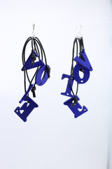 Handmade VOTE Statement Earrings – Recycled Wood Ethical Jewelry, Lightweight Bold Earrings