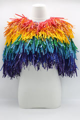 Cape Style Recycled Plastic Fringe Necklace - Rainbow - Jianhui London