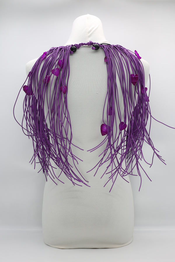Jimi Hendrix Leatherette & Recycled Plastic Heart Necklace - Jianhui London