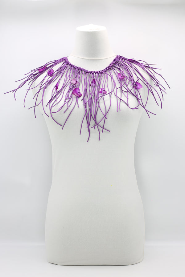 Jimi Hendrix Leatherette & Recycled Plastic Heart Necklace - Jianhui London