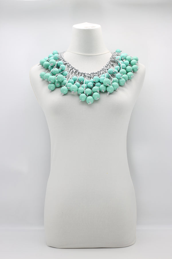 Berry Beads on Hand-woven cotton cord Necklace - Jianhui London