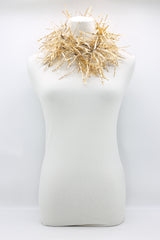 Jimi Hendrix Recycled Plastic Bottle Fringe Necklace - Hand gilded - Jianhui London