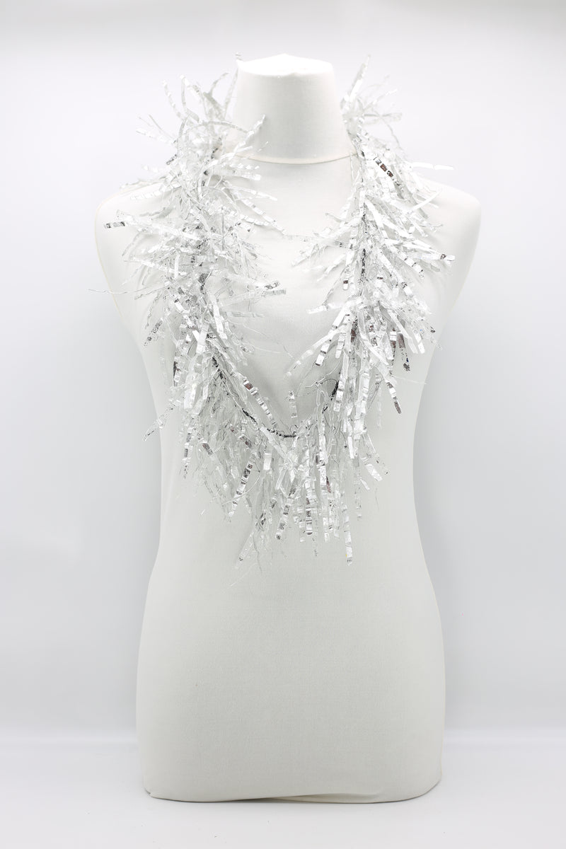 Jimi Hendrix Recycled Plastic Bottle Fringe Necklace - Hand gilded - Jianhui London