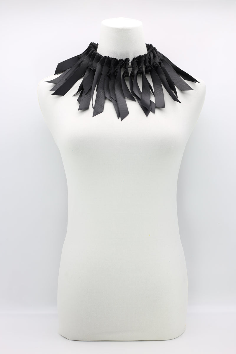 Upcycled Ribbon Short Necklace
