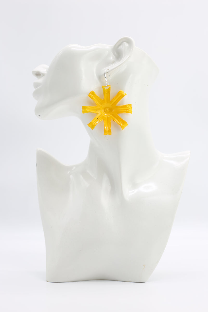 Aqua Starfish earring- Hand painted - Jianhui London