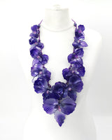 Iris Flower Necklace Inspired by Van Gogh – Lightweight Handmade Art Jewelry