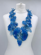 Iris Flower Necklace Inspired by Van Gogh – Lightweight Handmade Art Jewelry