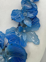 Iris Flower Necklace Inspired by Van Gogh – Lightweight Handmade Art Jewelry