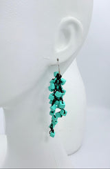 Iris Pashmina Hand-crocheted Tassel Earrings