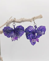 Irises Flower Earrings Inspired by Van Gogh – Lightweight Handmade Art Jewelry