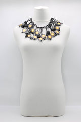 Jimi Hendrix Recycled Wooden Disks Necklace Short - Jianhui London