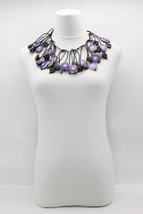 Jimi Hendrix Recycled Wooden Disks Necklace Short - Jianhui London