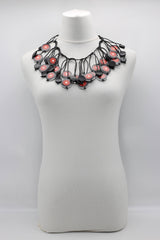 Jimi Hendrix Recycled Wooden Disks Necklace Short - Jianhui London