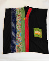 Sustainable Ramie Kaftan with Vintage Batik Patchwork | Lightweight Summer Dress