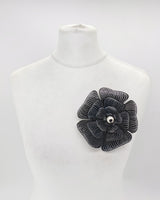 Large Plumeria Flower Brooch – Handmade Recycled Plastic Statement Jewellery