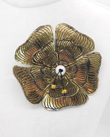 Large Plumeria Flower Brooch – Handmade Recycled Plastic Statement Jewellery