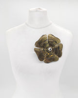 Large Plumeria Flower Brooch – Handmade Recycled Plastic Statement Jewellery
