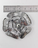 Large Plumeria Flower Brooch – Handmade Recycled Plastic Statement Jewellery