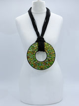 Boho Statement Mosaic Necklace or Round Bangle – Handmade Recycled Glass Art Jewelry - Large