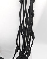 Handmade Recycled Textile Cord Statement Necklace – Multi Layer Lightweight Design - Unique Eco-Friendly Jewellery Gift
