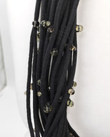 Handmade Recycled Textile Cord Statement Necklace – Multi Layer Lightweight Design - Unique Eco-Friendly Jewellery Gift