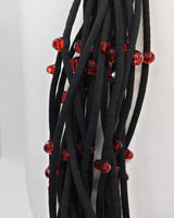 Handmade Recycled Textile Cord Statement Necklace – Multi Layer Lightweight Design - Unique Eco-Friendly Jewellery Gift