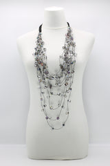 Crystal Cubes on Fishing Wire Necklaces - Medium - Jianhui London