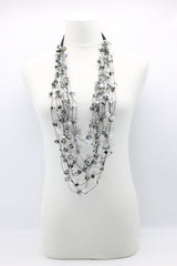 Crystal Cubes on Fishing Wire Necklaces - Medium - Jianhui London